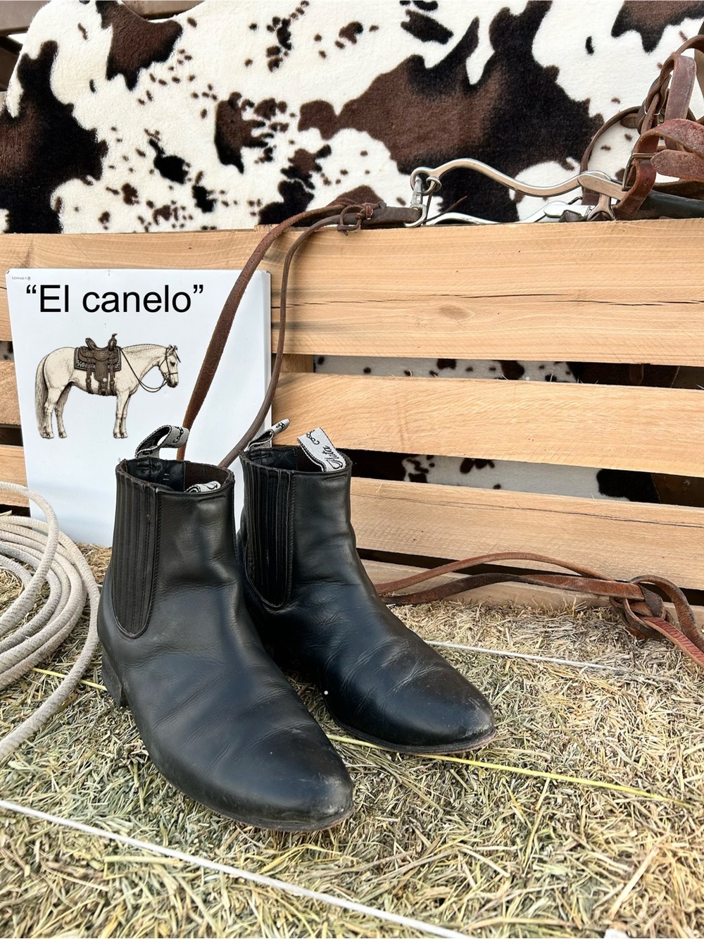 Mexican “El Canelo” Men's Black Chelsea Boots